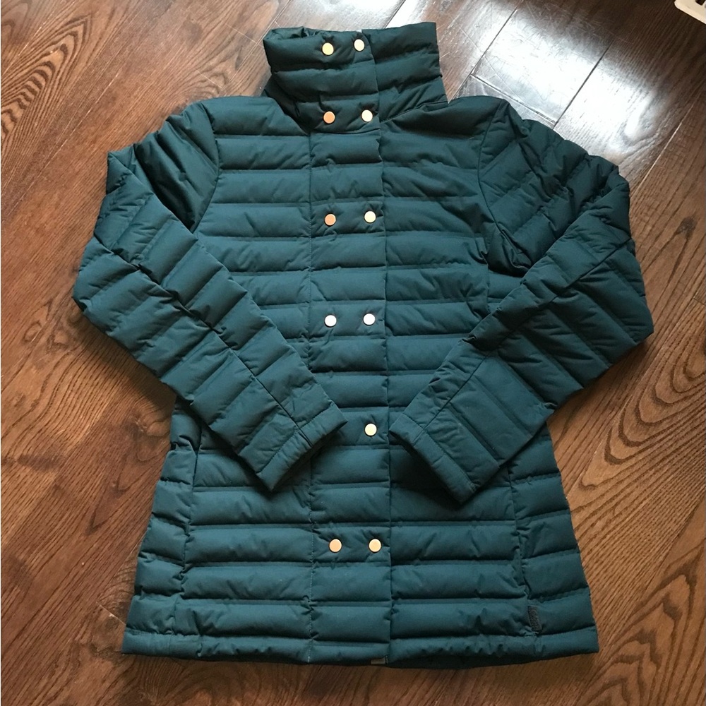 Women's Mountain Hardwear StretchDown Puffer Coat Jacket XS Dark Emerald Green